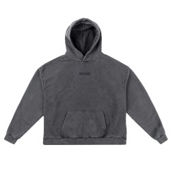 BASIC WASHED BLACK HOODIE 