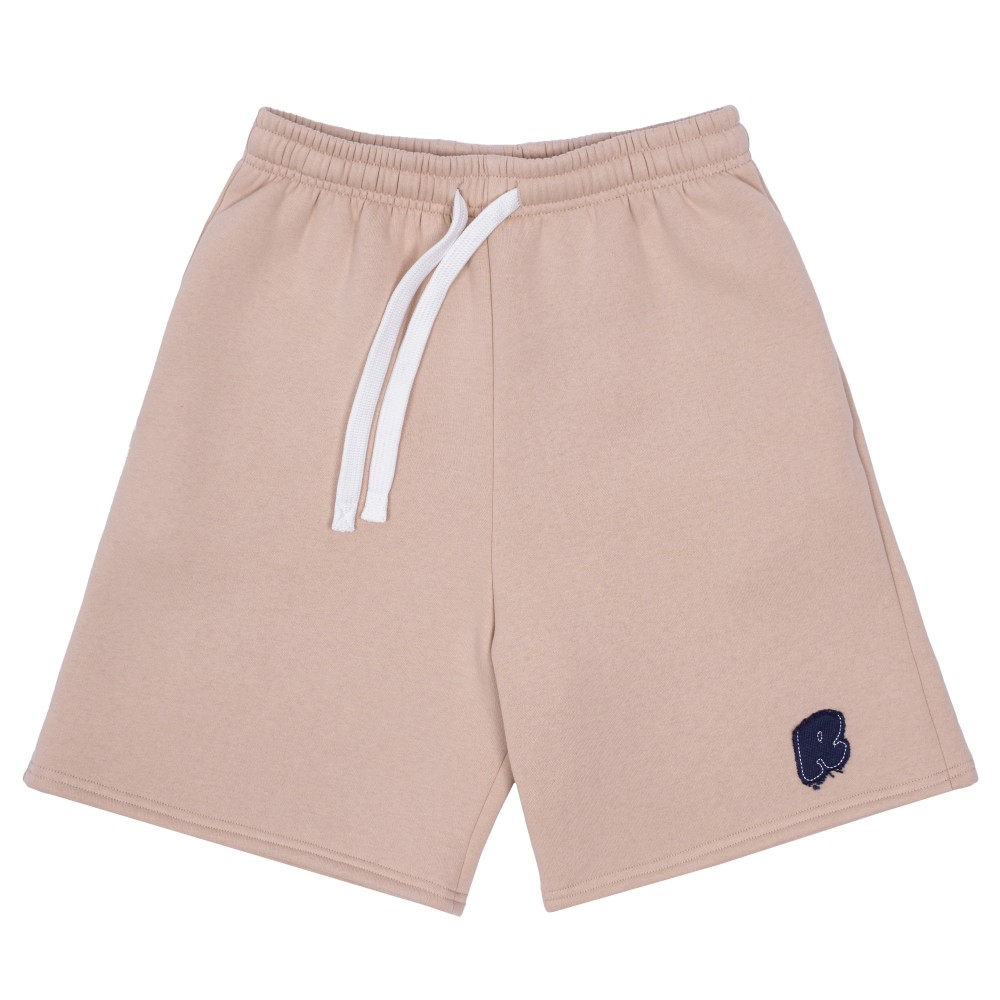 COZY UNIVERSITY BEIGE NAVY SHORTS