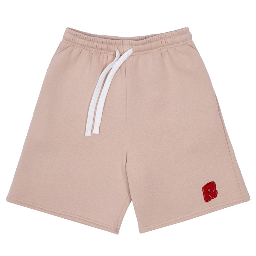 COZY UNIVERSITY BEIGE RED SHORTS