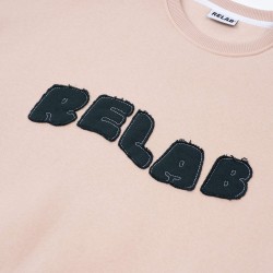 COZY UNIVERSITY BEIGE GREEN CREWNECK 