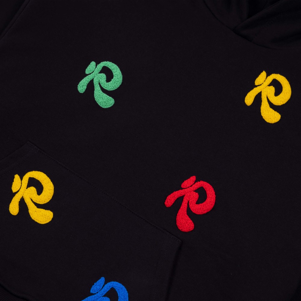 MULTICOLOR BLACK HOODIE