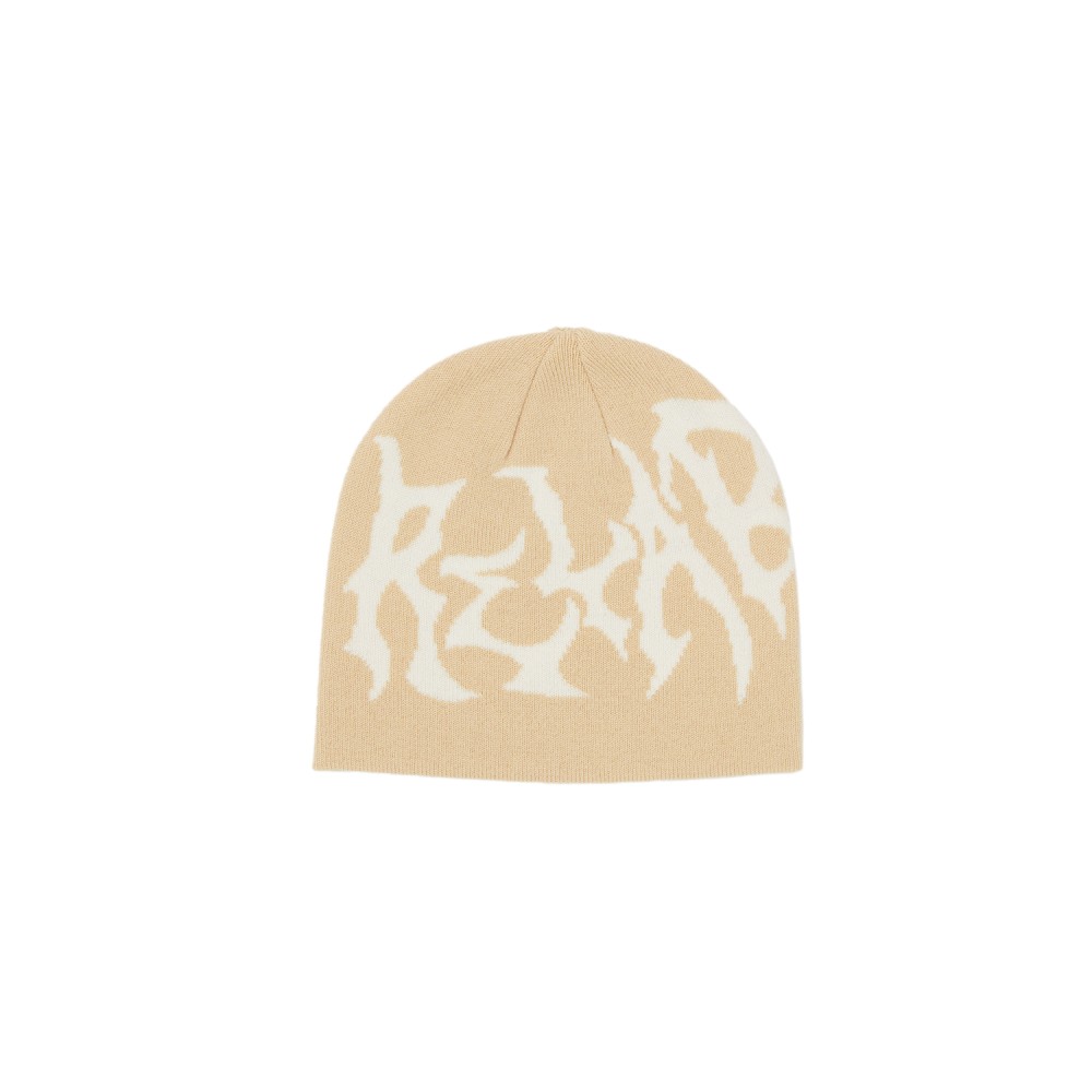 DM LOGO BEIGE BEANIE