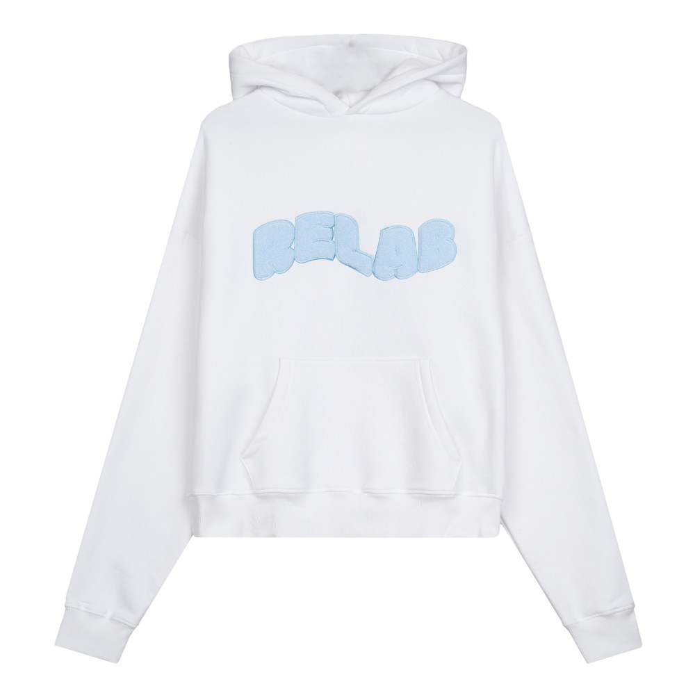 COZY WHITE BLUE HOODIE