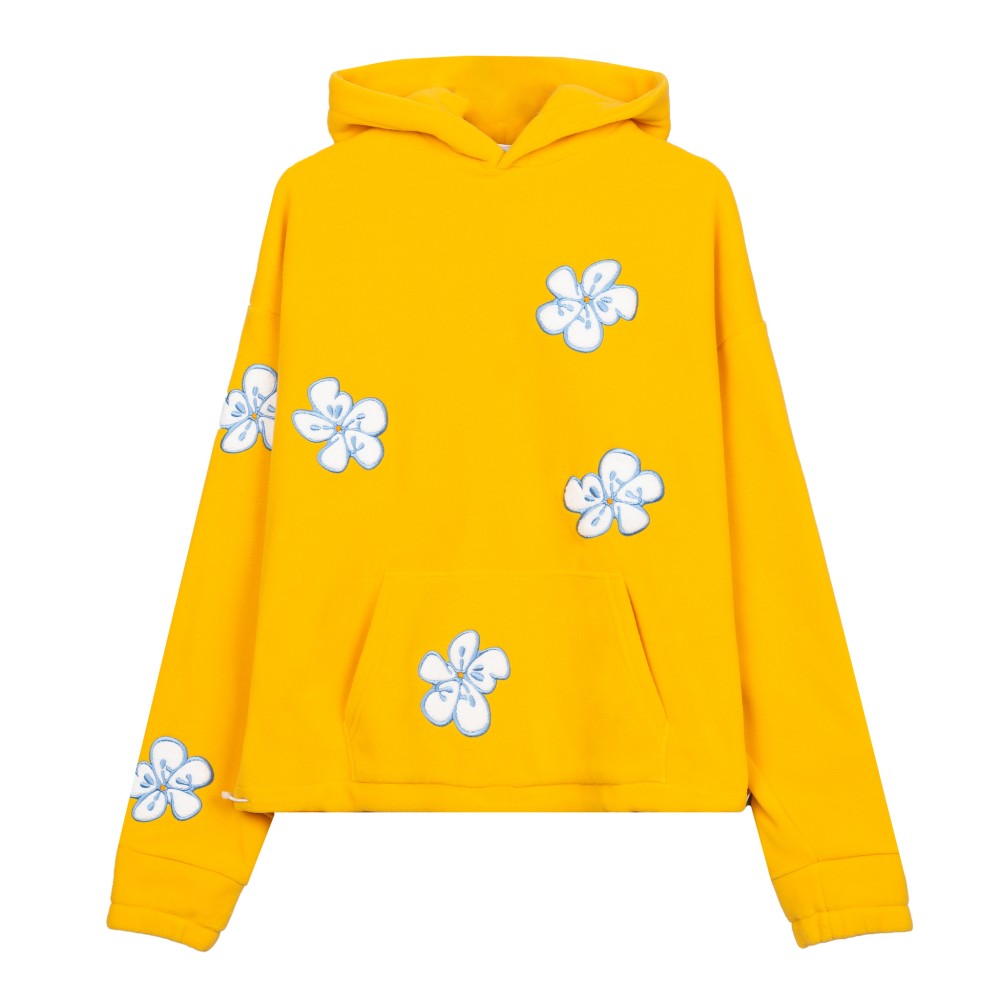 BLOOM FLEECE YELLOW HOODIE