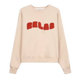 COZY UNIVERSITY BEIGE RED CREWNECK 