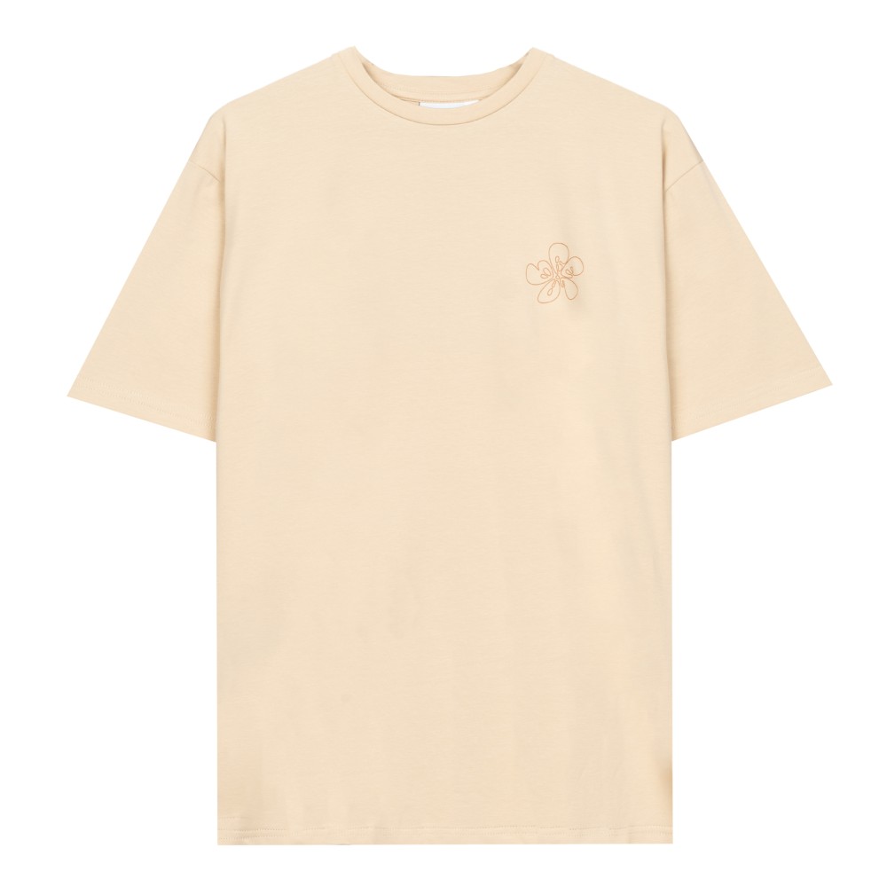 FLOWER BEIGE T-SHIRT