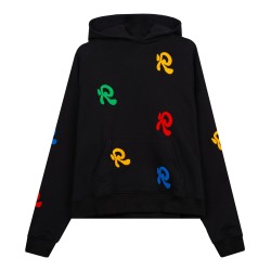 MULTICOLOR BLACK HOODIE 