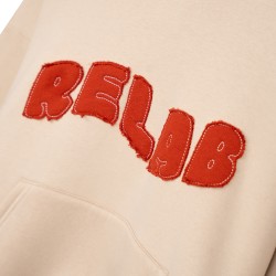 COZY UNIVERSITY BEIGE RED HOODIE 