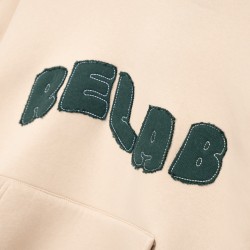 COZY UNIVERSITY BEIGE GREEN HOODIE 