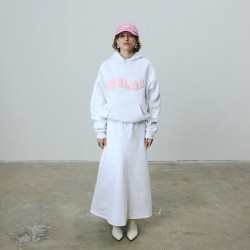 COZY WHITE PINK HOODIE 