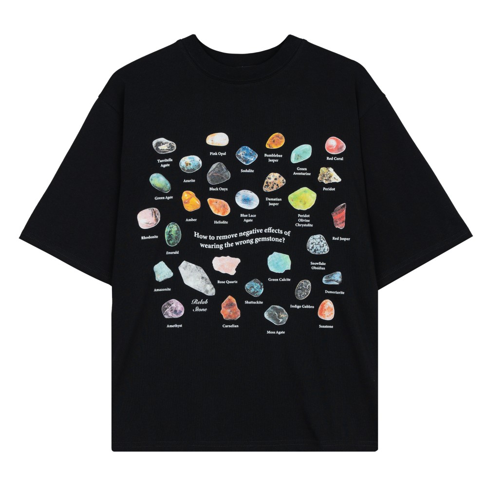 STONES BLACK T-SHIRT