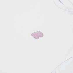 BASIC WHITE PINK R T-SHIRT 