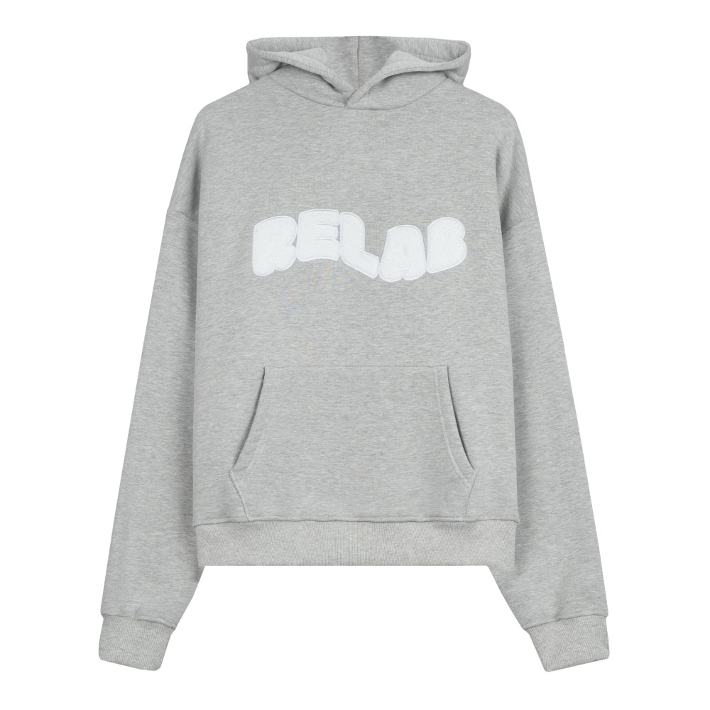 COZY GREY WHITE HOODIE