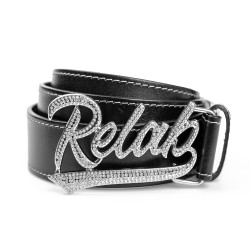 BLACK BLING LOGO BELT 