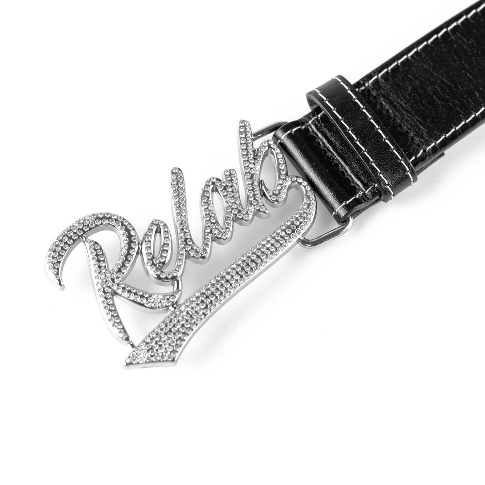 BLACK BLING LOGO BELT