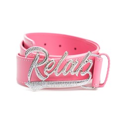 PINK BLING LOGO BELT 