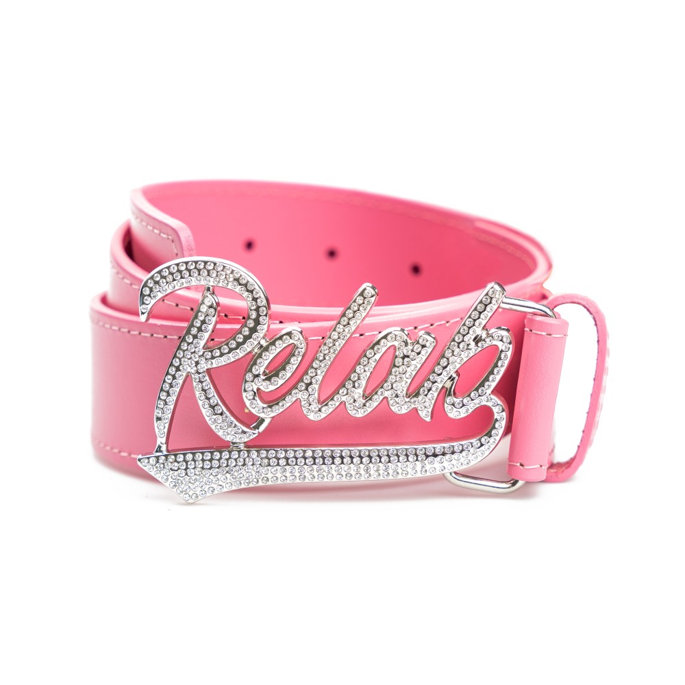 PINK BLING LOGO BELT