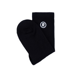 “R” LOGO SOCKS BLACK 