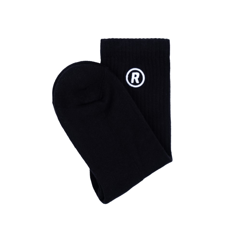 “R” LOGO SOCKS BLACK