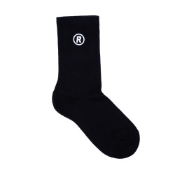 “R” LOGO SOCKS BLACK 