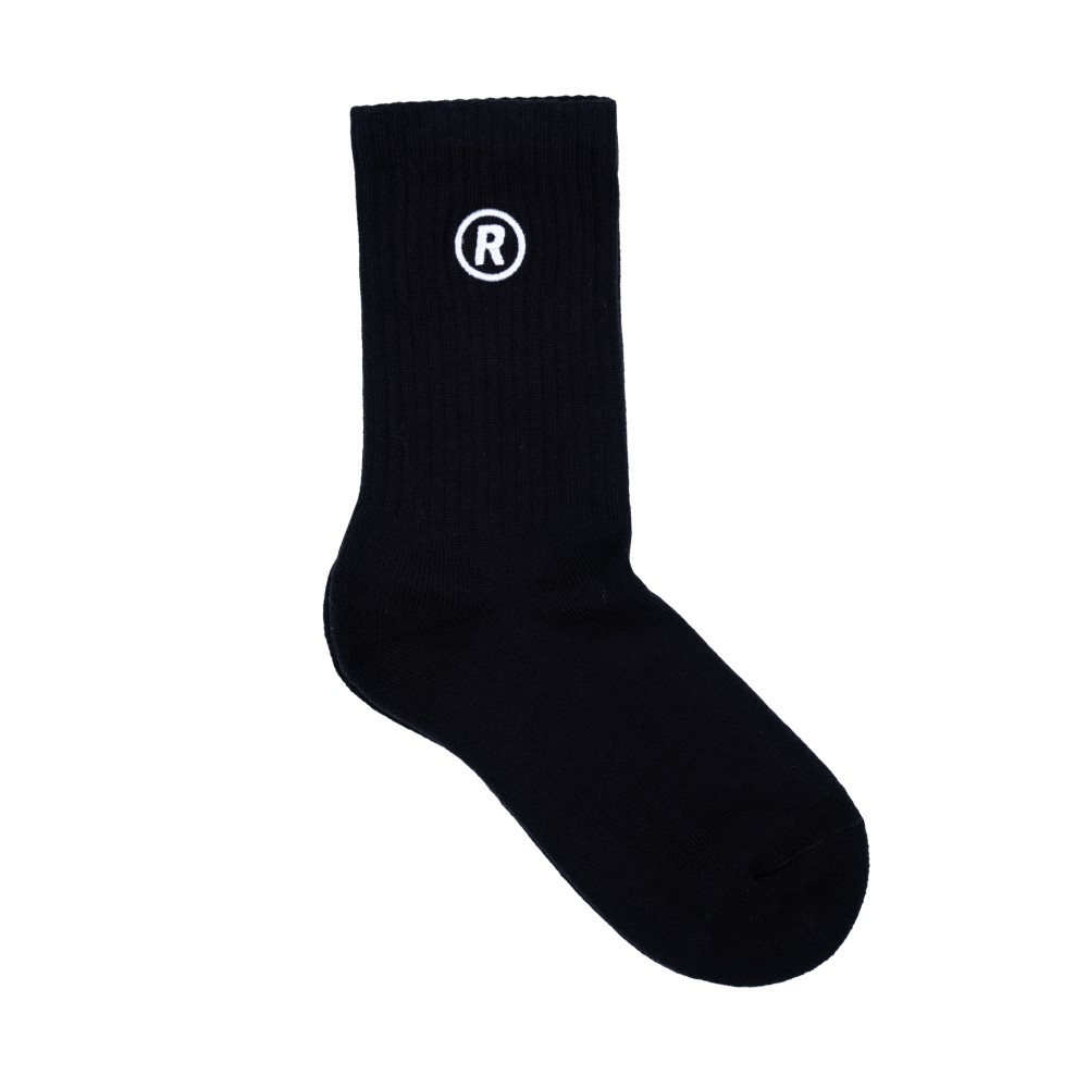 “R” LOGO SOCKS BLACK