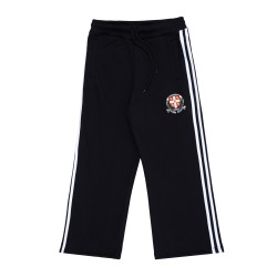 BLACK FLARED EMBLEM SWEATPANTS 