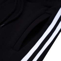 BLACK FLARED EMBLEM SWEATPANTS 