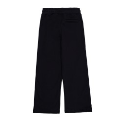 BLACK FLARED EMBLEM SWEATPANTS 