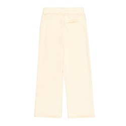 BEIGE FLARED EMBLEM SWEATPANTS 