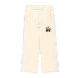 BEIGE FLARED EMBLEM SWEATPANTS 