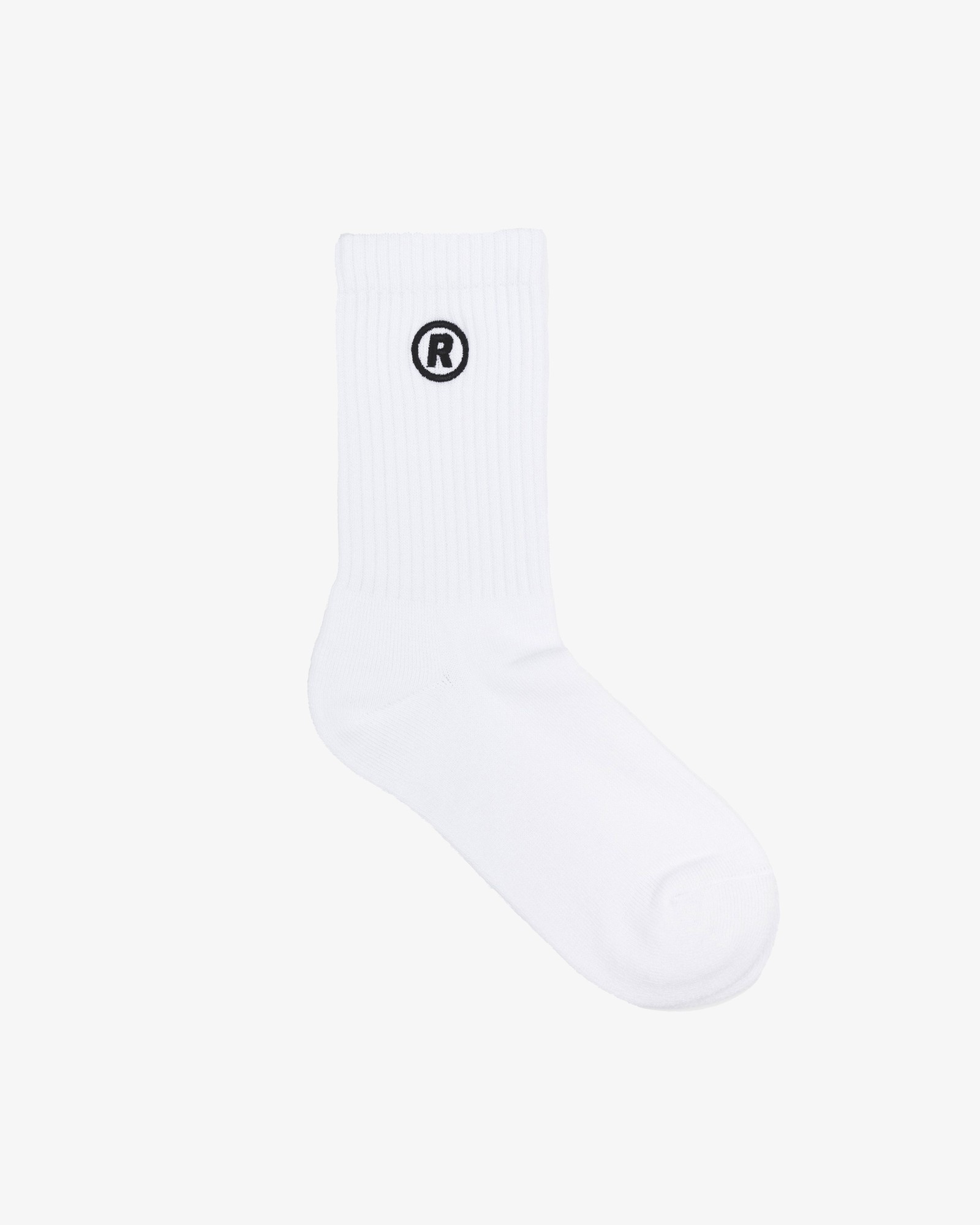 “R” LOGO SOCKS WHITE