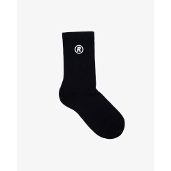 “R” LOGO SOCKS BLACK 