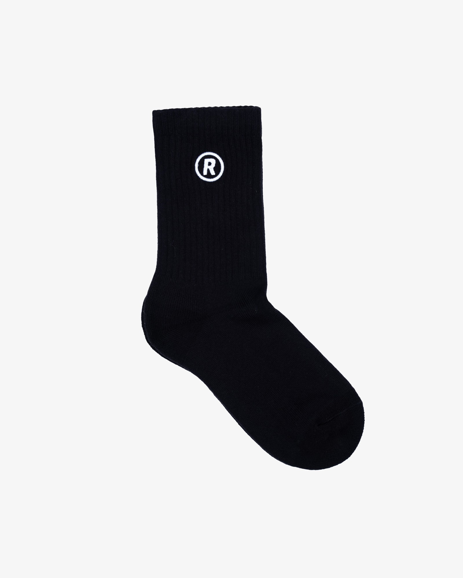 “R” LOGO SOCKS BLACK