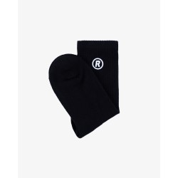 “R” LOGO SOCKS BLACK 