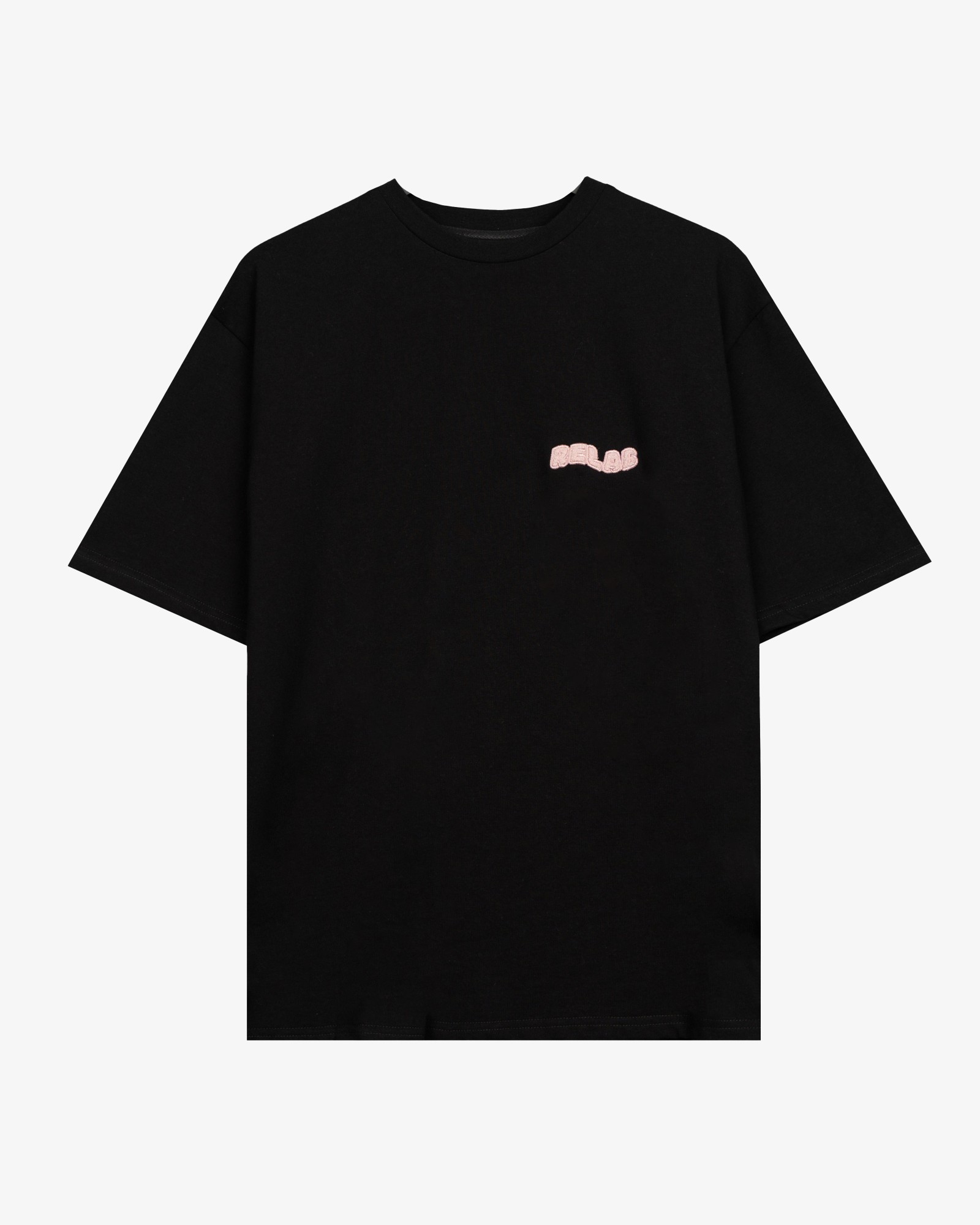 BASIC BLACK PINK LOGO T-SHIRT