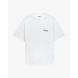 COZY SMALL LOGO WHITE BLUE T-SHIRT 
