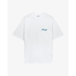 COZY SMALL LOGO WHITE BLUE T-SHIRT