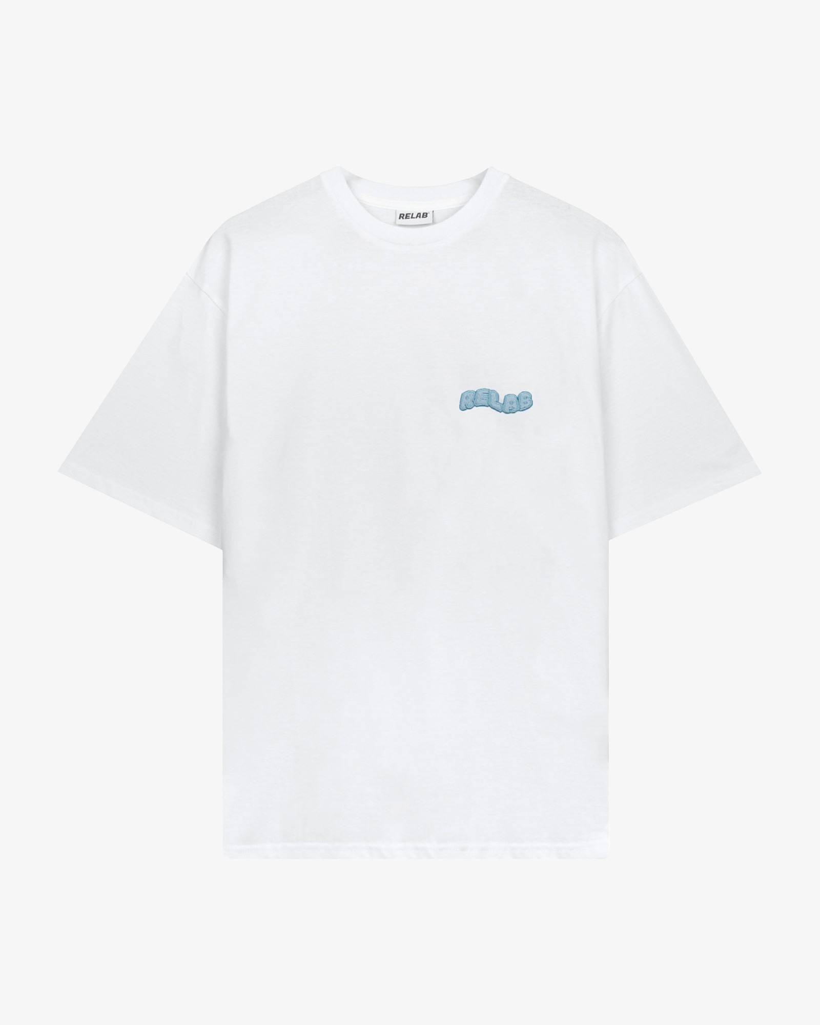 COZY SMALL LOGO WHITE BLUE T-SHIRT