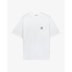 BASIC WHITE BLUE R T-SHIRT