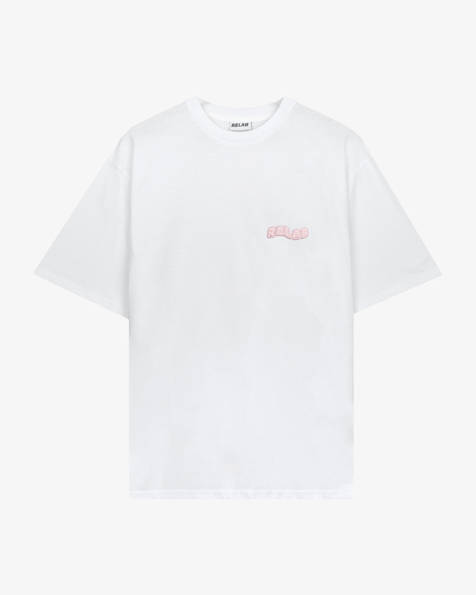 BASIC WHITE PINK LOGO T-SHIRT