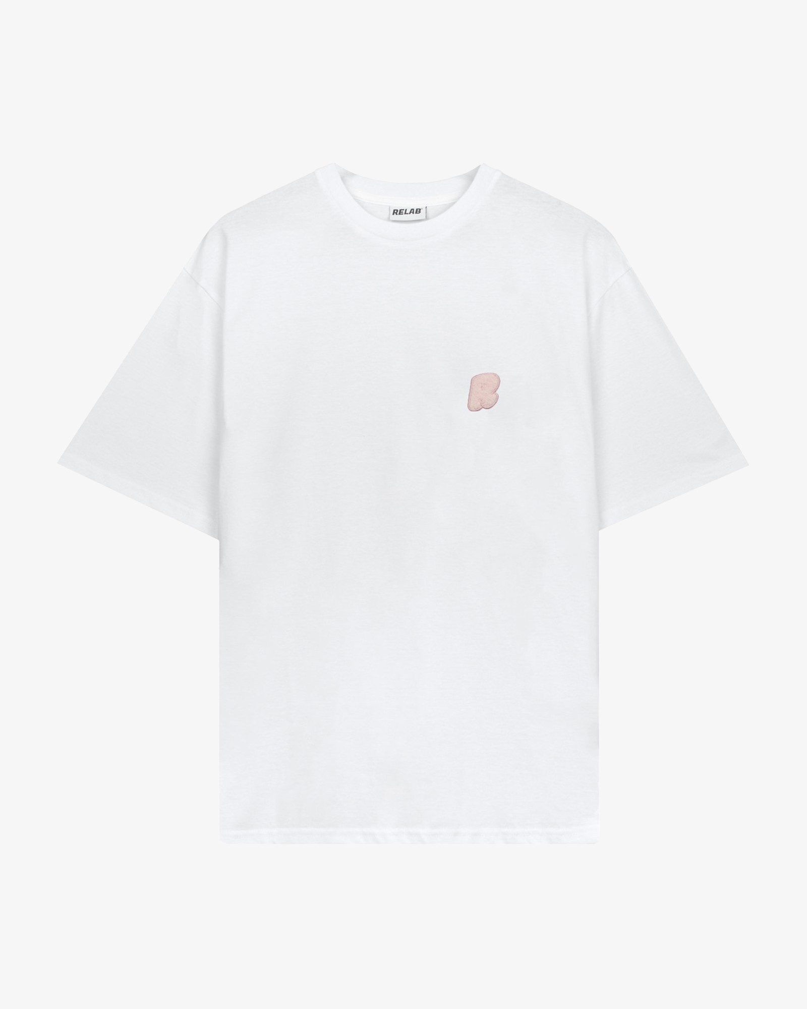 BASIC WHITE PINK R T-SHIRT BASIC WHITE PINK R T-SHIRT