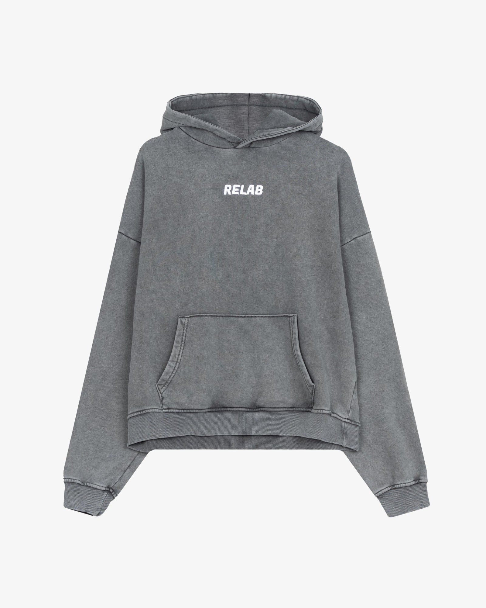 LOGO WASHED WHITE HOODIE