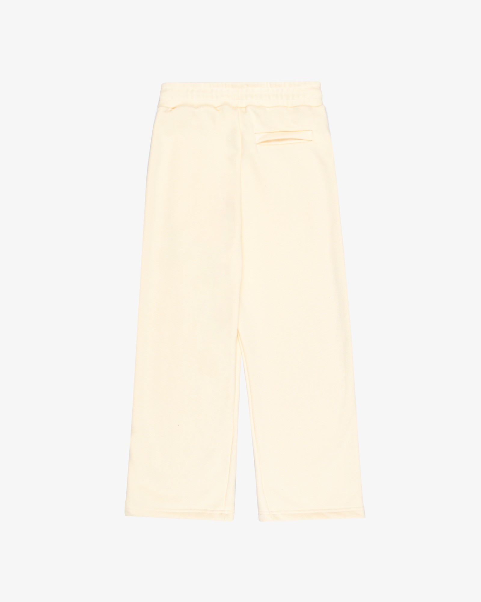 BEIGE FLARED EMBLEM SWEATPANTS