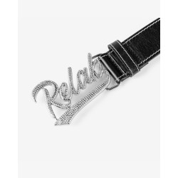 BLACK BLING LOGO BELT 