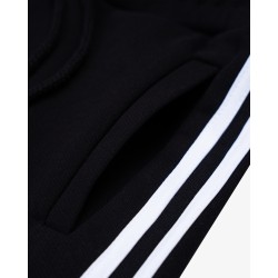 BLACK FLARED EMBLEM SWEATPANTS 