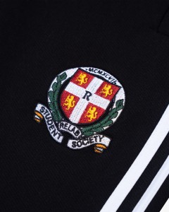 BLACK FLARED EMBLEM SWEATPANTS