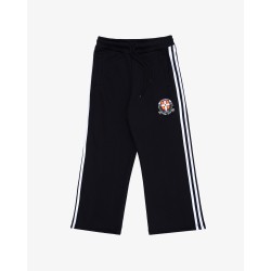 BLACK FLARED EMBLEM SWEATPANTS 