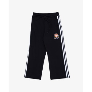 BLACK FLARED EMBLEM SWEATPANTS