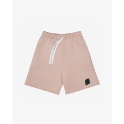 COZY UNIVERSITY BEIGE GREEN SHORTS 