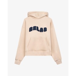 COZY UNIVERSITY BEIGE NAVY HOODIE 